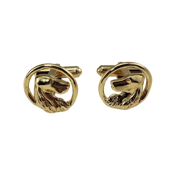 Vintage 14 Karat Yellow Dog Cufflinks #10826 - Picture 2 of 9